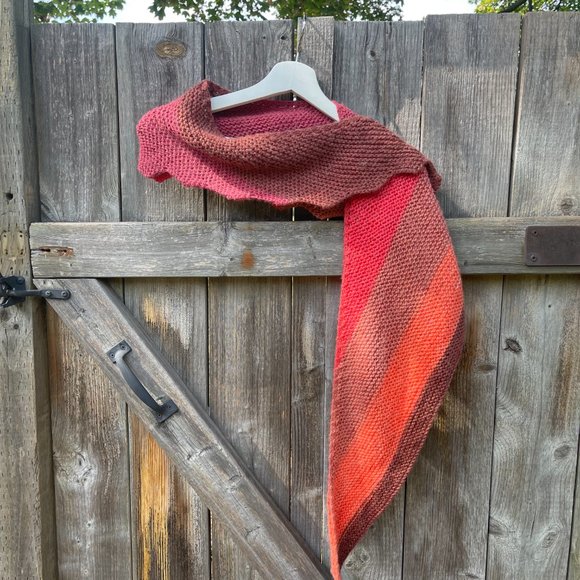 Hand Knit Fall Scarf - Picture 4 of 7